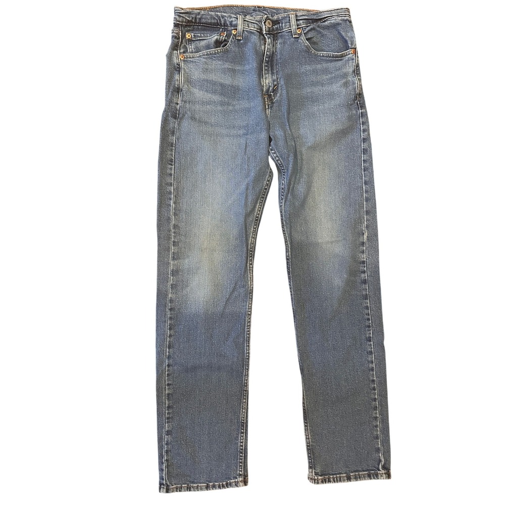 Levi's 505 Regular Fit Straight Leg Denim Jeans Mens 32x34 Medium Wash Stretch